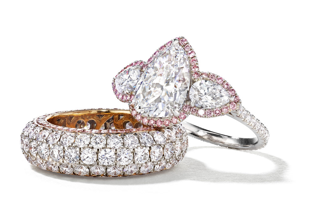 Pink & Diamond Rings