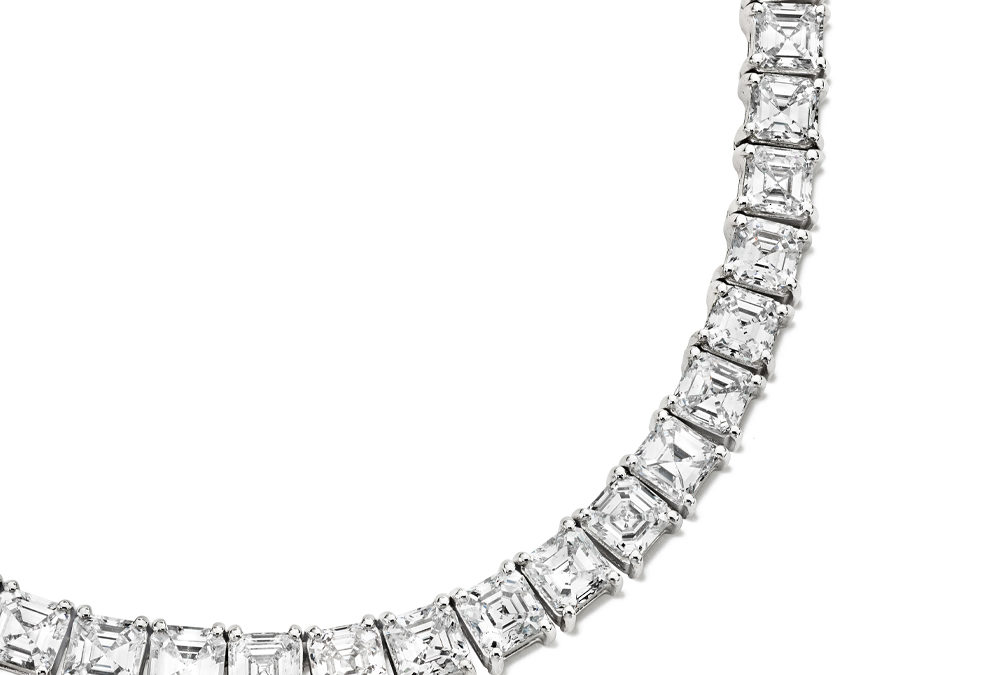Diamond Asscher Necklace
